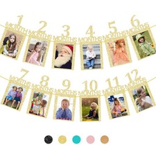 Newborn Photo Banner Picture Banner and Photo Frame Suitable for Children and...