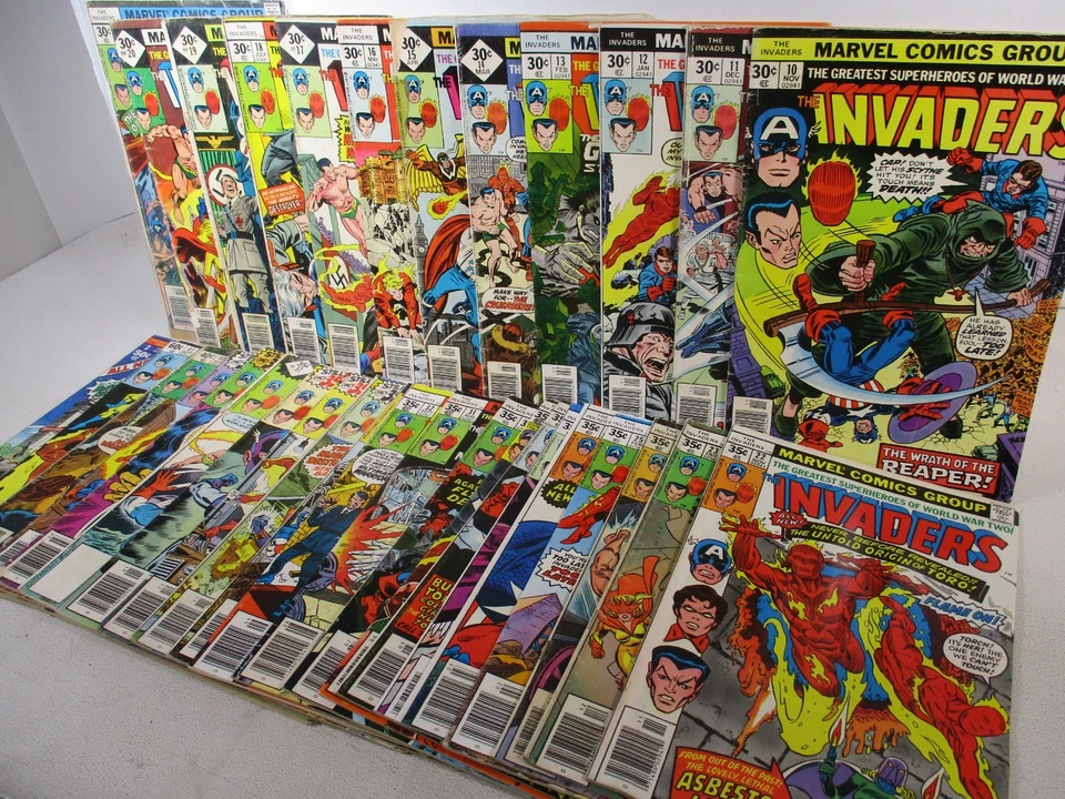 Invaders 1-41+Annual COMPLETE LOW-GRADE SET 1975-1979 Marvel Comics (s 15586) - Image 3 of 3