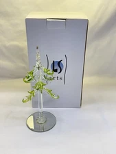 LSArts Green Blown Glass Christmas Tree  6" Tall