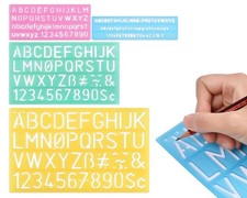 DS. DISTINCTIVE STYLE Alphabet Stencils Set of 4 Plastic Letter Stencil Blue