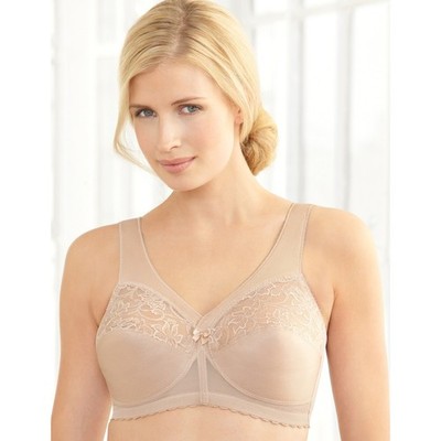 Glamorise Magic Lift Wirefree Wireless Comfort Full Figure Bra 40G Plus Nude