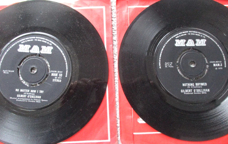 13  X Gilbert O'Sullivan   7" VINYL SINGLES  Job lot  Excellent Collection - Image 3 of 4