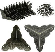 12 Pack Furniture Corner Protector 1" x 1" Antique Bronze Triangle Edge