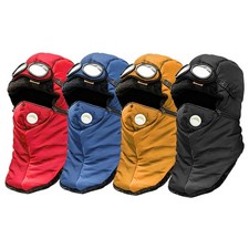 Thermal Winter Trapper Hat with Glasses Winter Cycling Windproof Ski Mask Cap