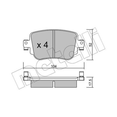 METELLI Bremsbeläge hinten für Skoda Octavia III Combi Audi Q3 A1 Sportback