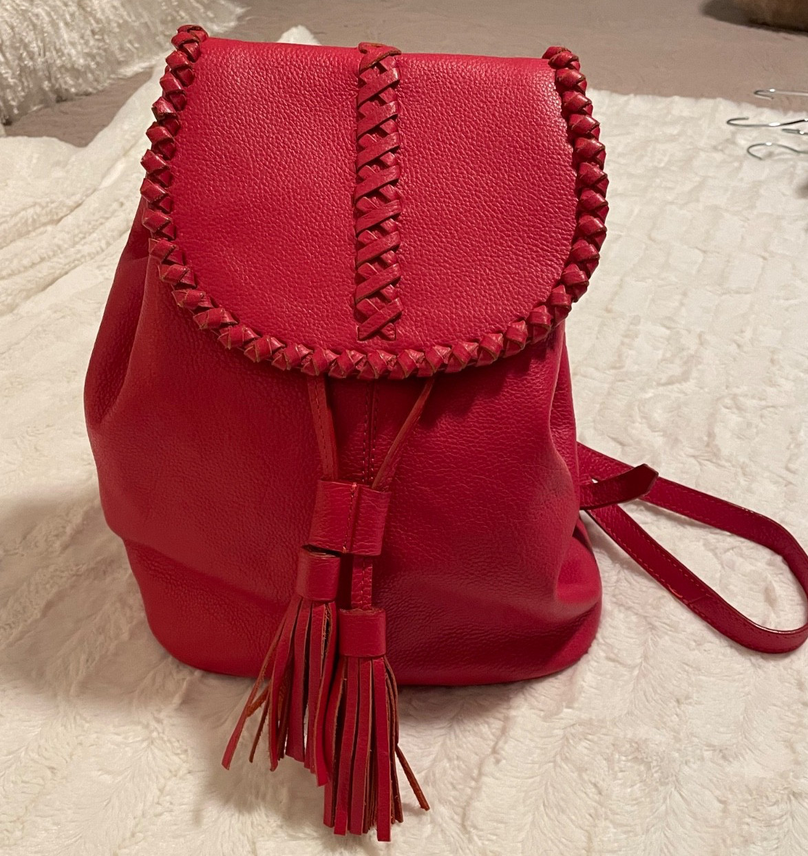 Jack Rogers Red Backpack - EUC - image 2