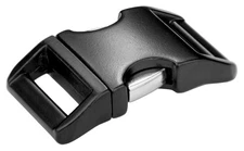 5 - 5/8 Inch Contoured Black Aluminum Side Release Buckles