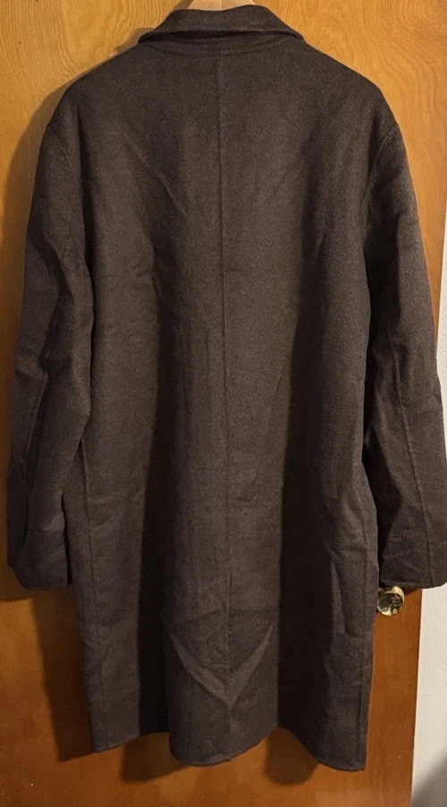 Abrigo marrón para hombre XL mezcla de lana Foto 4 de 4