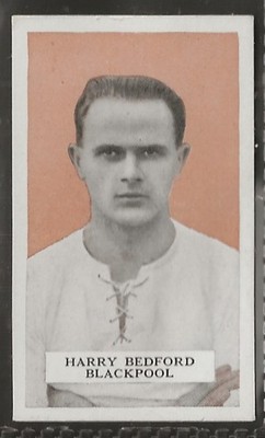 B.A.T.-FAMOUS FOOTBALLERS 1924 (SET 2)-#33- BLACKPOOL - HARRY BEDFORD