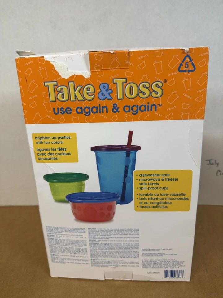 NEW The First Years Take & Toss 30 Piece Party Pack Spill-Proof Sippy Cups Bowls - Image 3 of 4