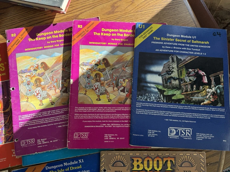 Vintage Dungeons & Dragons Rulebooks &Adventure Games With Lot Of Lead Figurines - Image 4 of 4