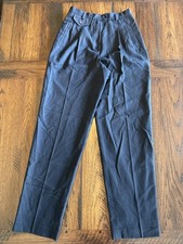 Vintage Ralph Lauren Pants Womens Size 6 Navy Worsted Wool Lined Made USA