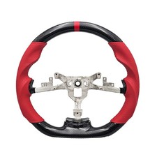 REVESOL Real Carbon Fiber RED Leather Steering Wheel for 2006-2013 Corvette C6