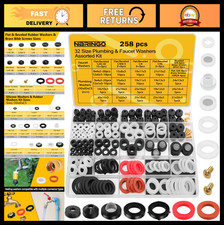 258 PCS Assorted Faucet Washers Kit - 32 Sizes for Spigot, Sink, Hose Repair