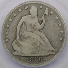 1859-O 50c Seated Liberty Half Dollar - ICG VG 10