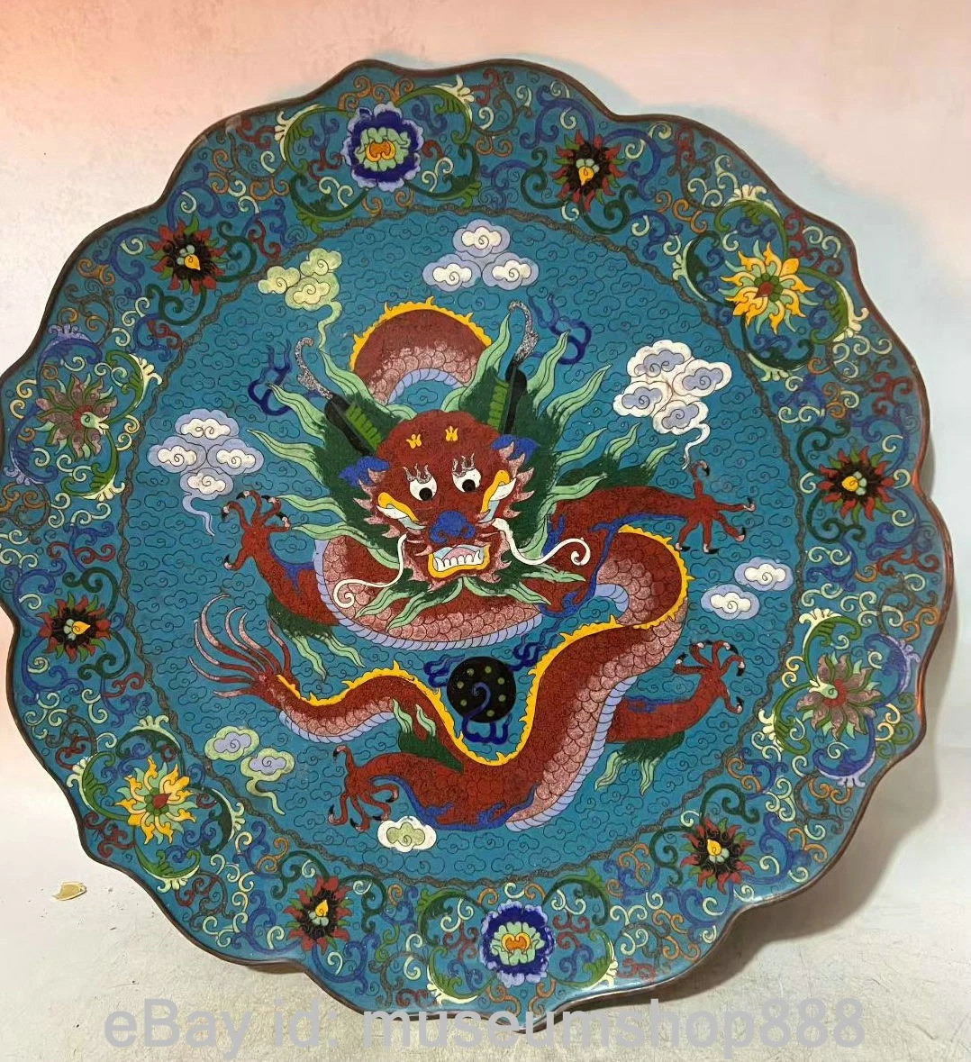 中国景泰蓝在中国古董盘子| eBay