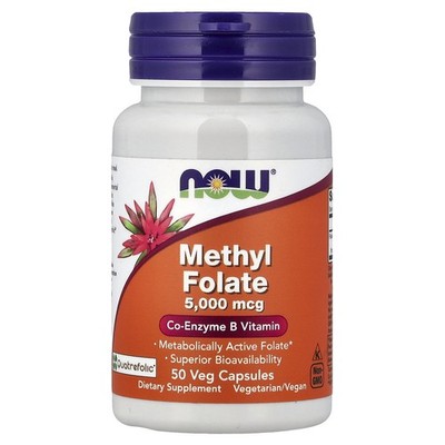 Methyl Folate, 5,000 mcg, 50 Veg Capsules