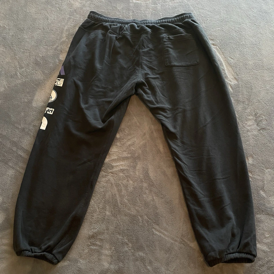 Adidas Black Sweatpants Mens 2XL 3 Stripes Joggers Streetwear Logo Hip Hop 36x30 - Image 4 of 4