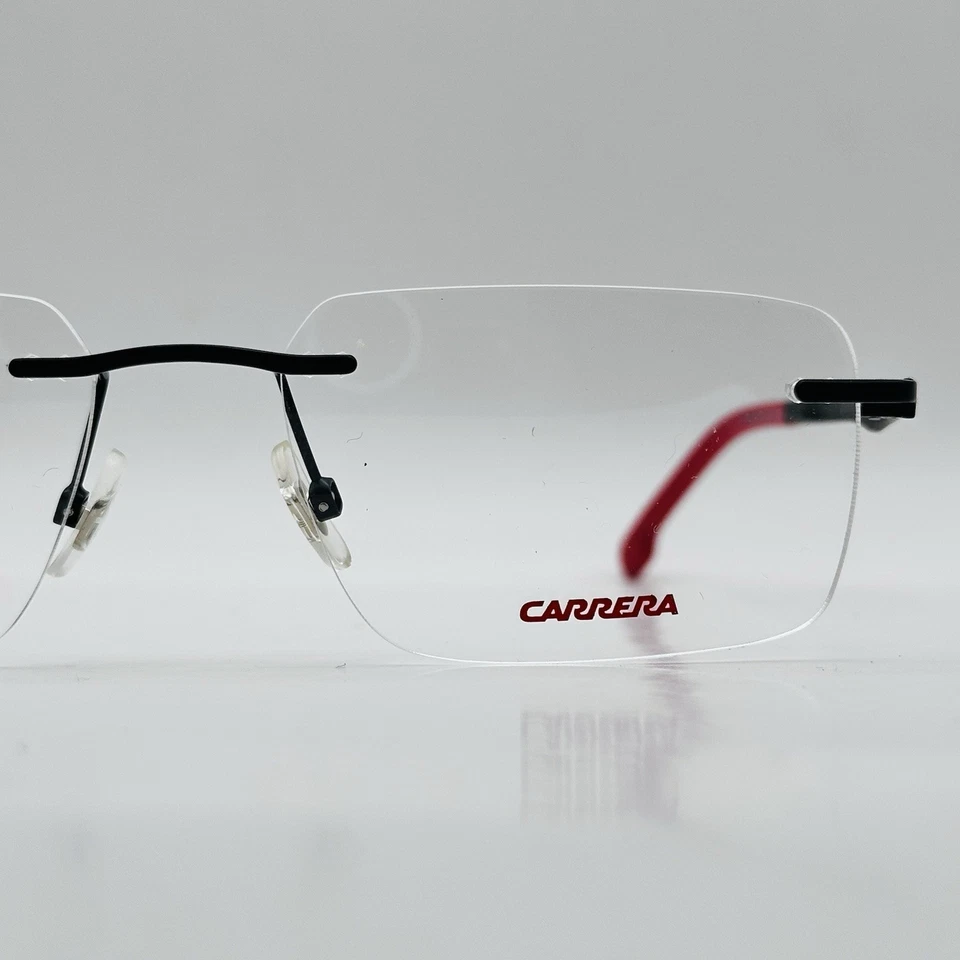 Gafas Carrera Para Hombre Y Mujer Cuadradas Negras Rojas Carbono Mod. 8853 003 NUEVO Foto 2 de 4