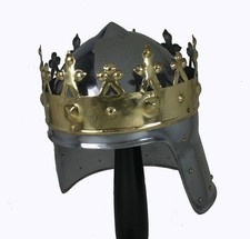 K&ouml;nigs Ritter Helm Lilien Krone Mittelalter Larp sca Artus kingcrown Artus R225