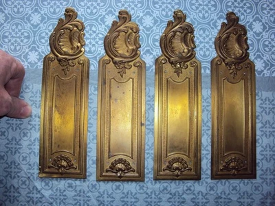 ancienne plaque de propreté en laiton objet ancien déco porte serrure serrurerie - Photo 1/3