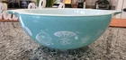 Vintage Pyrex Hot Air Balloons Cinderella Mixing Bowl #444 4 Qt Turquoise Aqua!