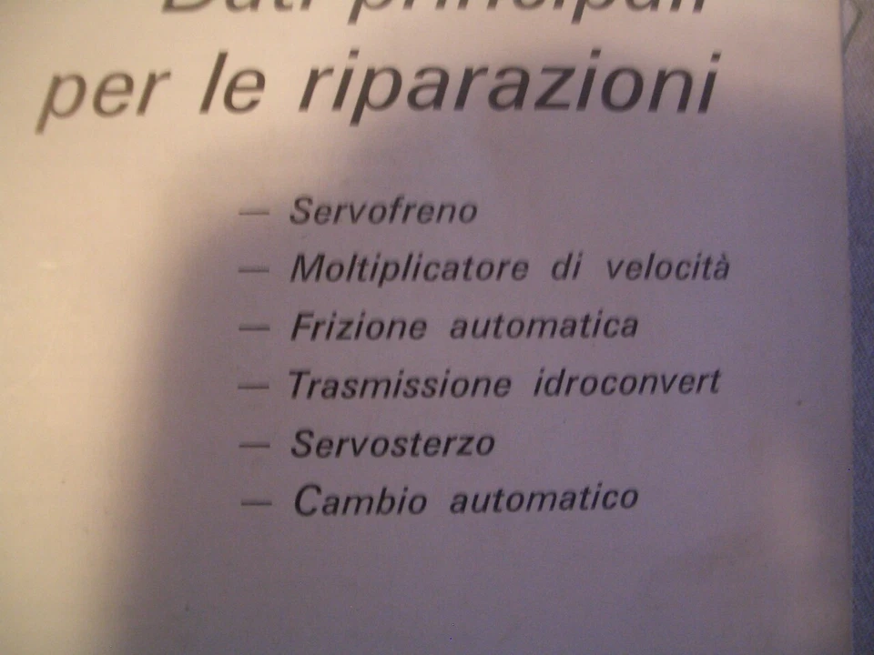 FIAT 124-125-128-130-132-1300-1500-1600-1800-2300-DINO DATI PRINCIPALI X LE RIP. - Immagine 2 di 2