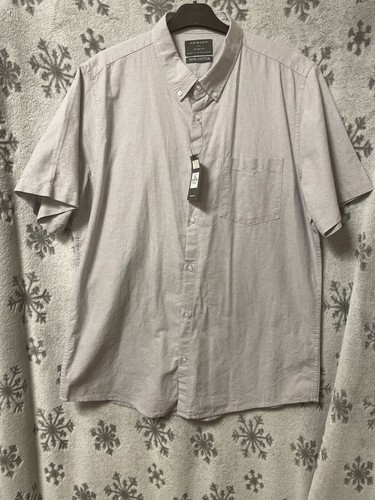 Neu Primark grau Kurzarm Slim Fit Hemd Größe 2XL Extra Extra Large