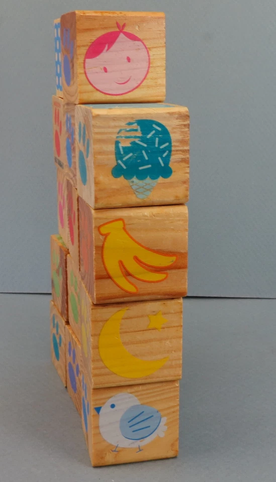 Juguetes para niños pequeños 14 bloques de madera Garannimals Foto 4 de 4