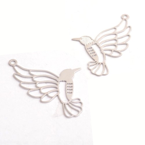 2 x 18mm Hummingbird - Filigree Earring Charms - Picture 3 of 4
