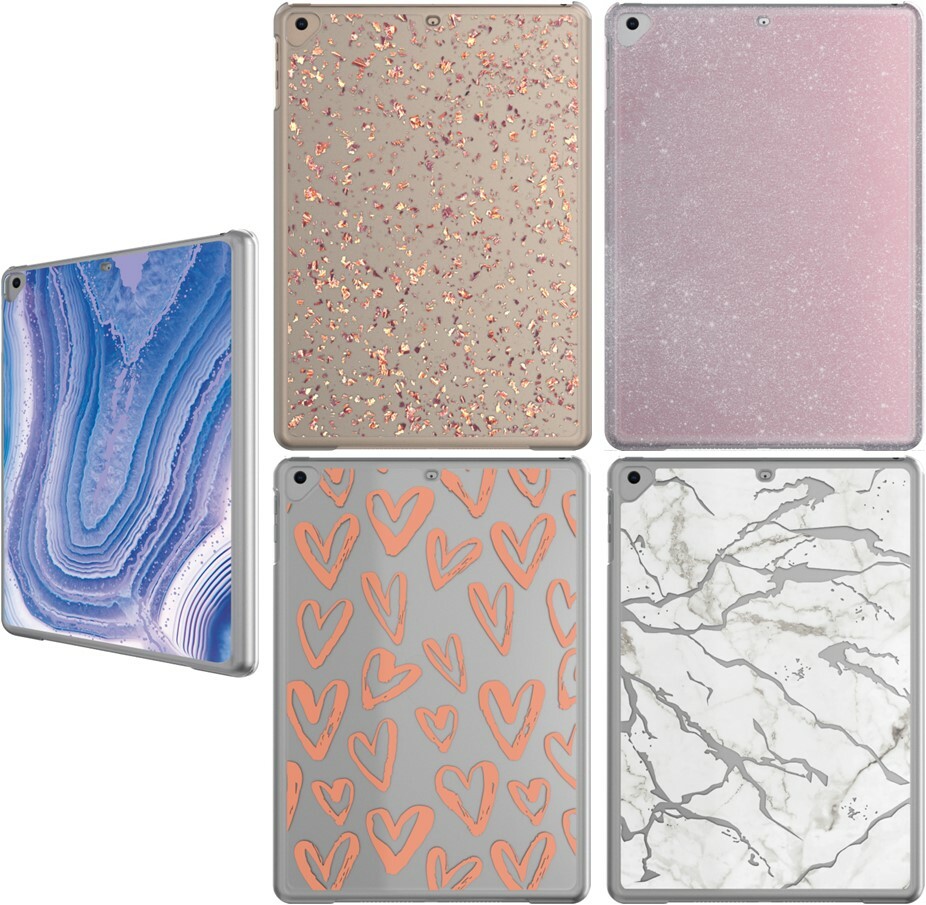 Coque IPad ONN 9.7 Pouces – Snap-on Rose Pailleté, Neuve, Pour 5e Génération
