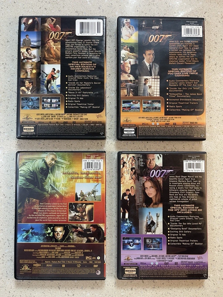 Lot of 11 James Bond 007 DVDs - Moonraker - You Only Live Twice - Casino Royal Foto 3 de 4