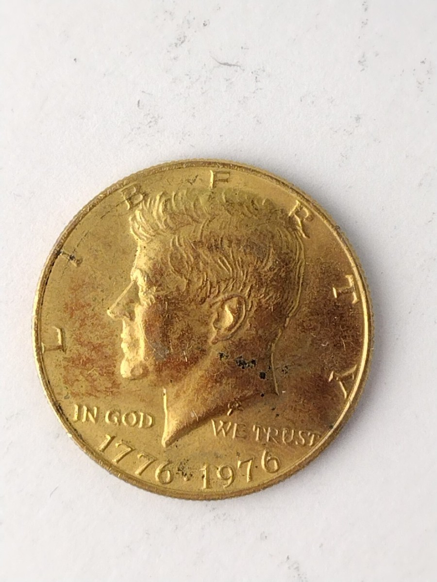 Bicentennial Kennedy Half Dollar Gold Toned 1776-1976 | eBay