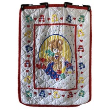 Baby Dreams Bibb Morgan Creative Teddy Bear Red Ruffle Vintage Crib Hearts Dots