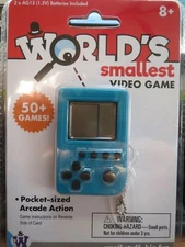 Worlds Smallest Video Game-  50+ Arcade Games - Blue