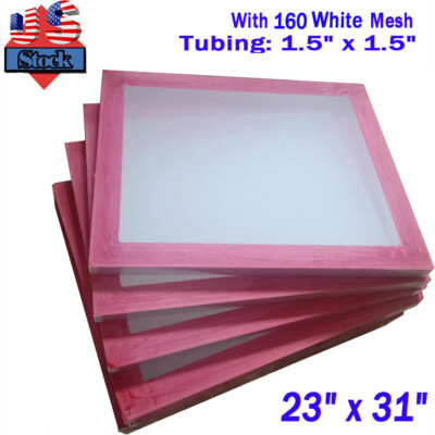 6PACK 23'' x 31'' Aluminum Silk Screen Printing Frame, 160 White Mesh Local pickup