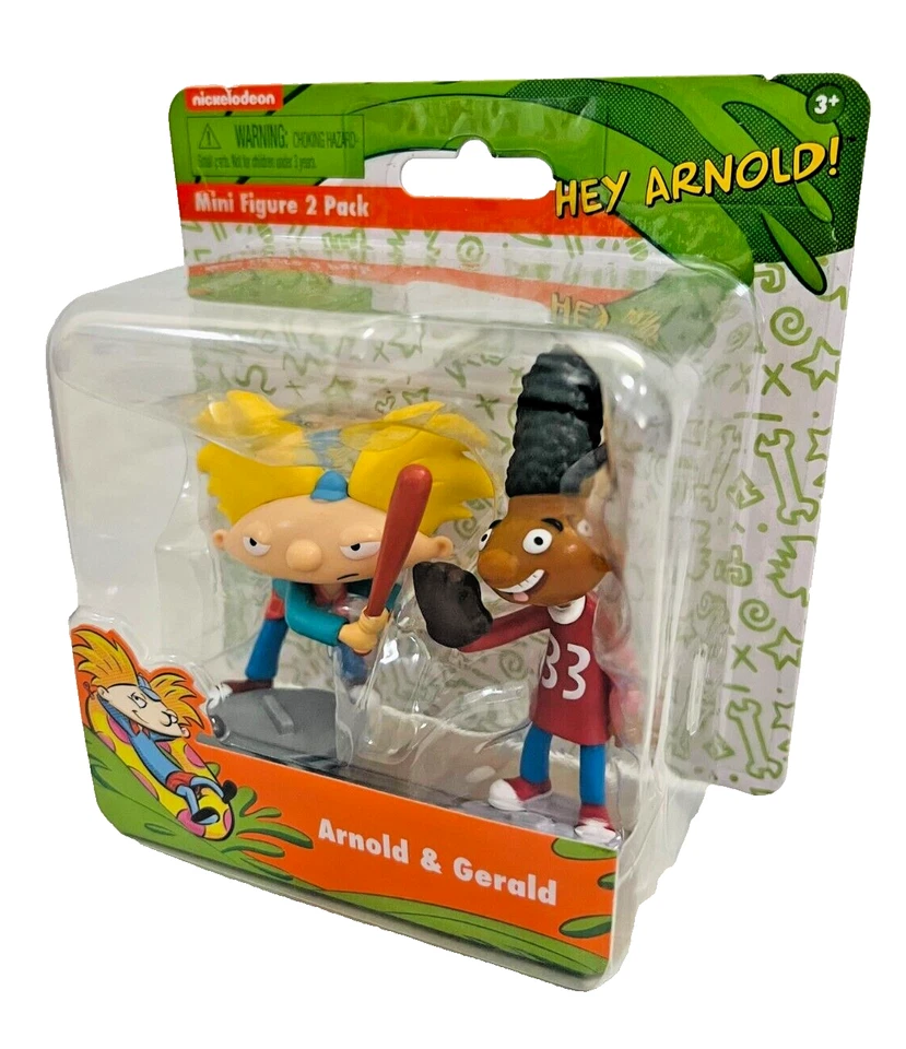 Nuevo en caja Nickelodeon Just Play ¡Hey Arnold! Paquete de 2 mini figuras Arnold y Gerald Foto 2 de 3