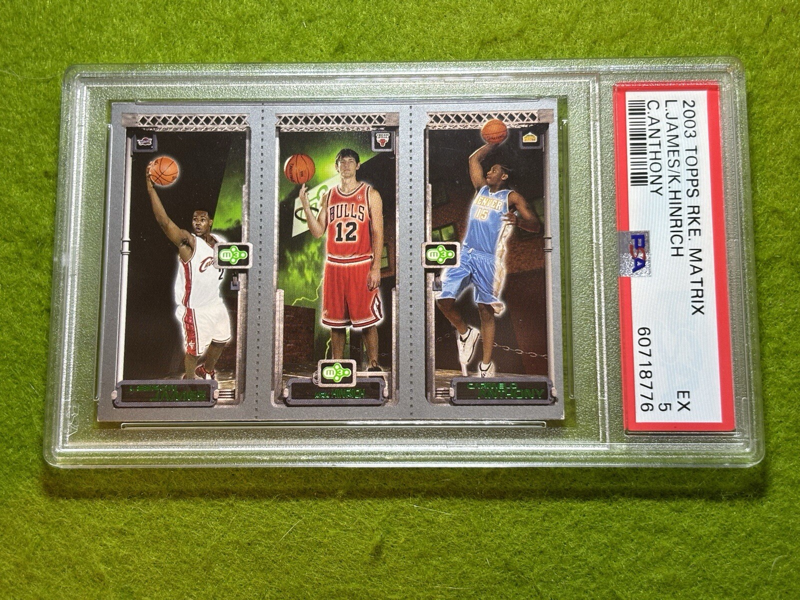 LeBron James ROOKIE CARD Carmelo Anthony RC Kirk Hinrich 2003 Topps MATRIX PSA 5 view 6