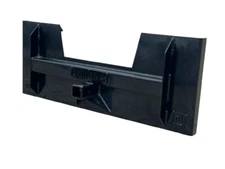 3/8" Thick Skid Steer Mount Plate Quick Attachment w/ 2" Trailer Hitch Receiver