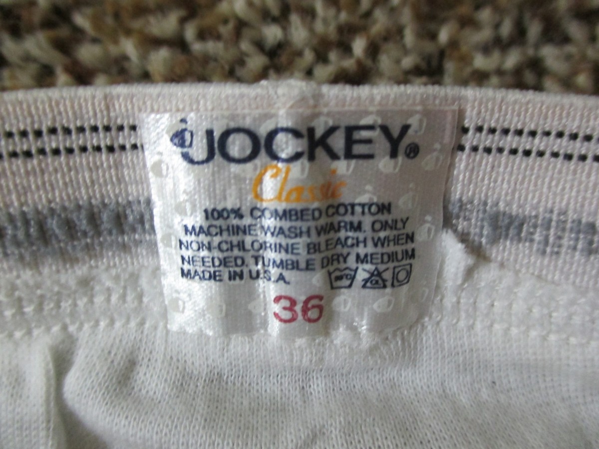 専用ページ　S-1 NWOTS VINTAGE JOCKEY Y FLY BRIEFS UNDERWEAR SZ 36 USA WHITE 100
