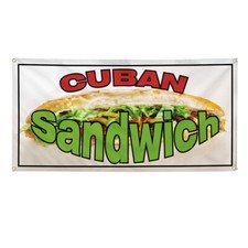 Vinyl Banner Multiple Sizes Cuban Sandwich Advertising Printing B Business