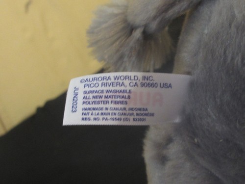 NWT Aurora Gray Elephant & Baby Stuffed Animal Plush Adorable Toys 15" - Picture 7 of 9