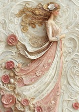 Aphrodite Greek Goddess of Love and Beauty Romantic Floral Celestial Print y70