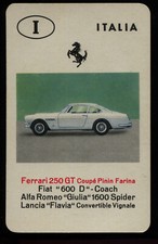 Ferrari 250 GT Pinin Farina Kwartet card/Quartet card/Spielkarte Trading Card