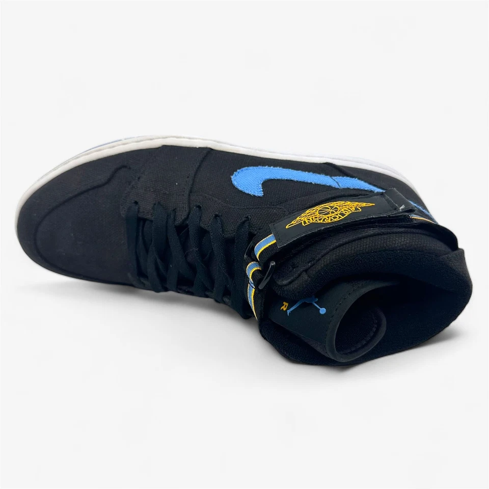 Zapatilla deportiva Jordan Air Jordan 1 correa alta negra azul universitaria blanca para hombre Foto 4 de 4