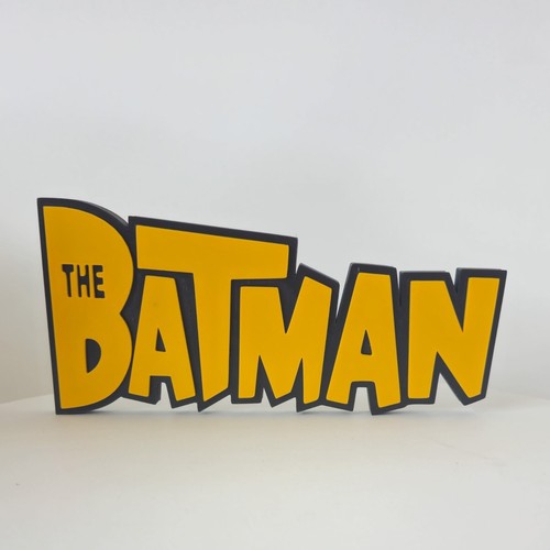 Insegna Logo Stampata 3D Free Standing Batman, Parete Scrivania Scaffale Arte, Da Collezione - Foto 1 di 4