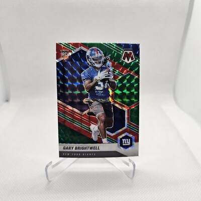 2021 Panini Mosaic Gary Brightwell New York Giants Red Green Rookie Prizm #377