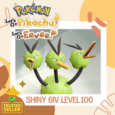 Dodrio Shiny   Pokemon Let s Go Pikachu Eevee Battle 6 IV Competitive EV