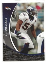 2004 Upper Deck Sweet Spot Rookies D.J. Williams Rookie Card 1079/1299. rookie card picture