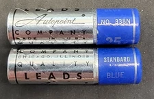 VINTAGE 2 TUBES AUTOPOINT BLUE PENCIL LEAD NO. 338N STANDARD 1.1 MM (OR) 0.46" 